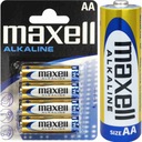 ЩЕЛОЧНЫЕ БАТАРЕЙКИ 4 ШТ. MAXELL LR6 AA ТОЛЩИНА 1,5 В, ОРИГИНАЛЬНЫЕ ПРОЧНЫЕ ПАНЕЛЬКИ