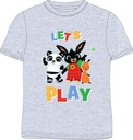 BING králik BLÚZKA T-SHIRT chlapčenské tričko bavlna sivá 104 R803D Počet kusov v ponuke 1 szt.