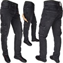 Spodnie Bojówki ST 35 CZARNE Zdekatyzowane Elast. Kieszenie Różne Rozmiary