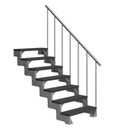 НАРУЖНАЯ ЛЕСТНИЦА ДОЛЛА ШИРИНА 80СМ АНТРАЦИТОВЫЙ H=154см