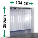 Kurtyna paskowa (SxH): 134 x 280cm, pasy PCV 200x2