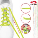 Шнурки плоские без завязок для обуви с магнитными застежками, неоновые, 100 см.