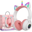 БЕСПРОВОДНЫЕ НАУШНИКИ ДЛЯ ДЕТЕЙ BT 5.0 RGB LED ДЛЯ ПК ИГРОВОЙ UNICORN