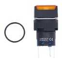 SAMOZAMYKAJACY SIE КНОПКА ПЕРЕКЛЮЧАТЕЛЬ 25 ШТУК 16MM KWADRATOWY Z PODSWIETLENIEM 12V ЖЕЛТЫЙ  фото 9