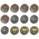 НАБОР ИЗ 12 МЕТАЛЛИЧЕСКИХ МОНЕТ ДЛЯ ИГРЫ «МОНСТЕРЫ»