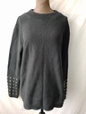 Sweter czarny, bawełniany z fakturą - L/XL Rozmiar 46