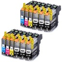 12x XL ATRAMENT PRE TLAČIAREŇ BROTHER DCP-J132W DCP-J152W DCP-J552DW DCP-J752DW