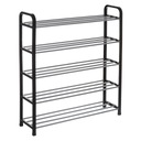 Галошница, КНИЖНЫЙ ШКАФ, МЕТАЛЛИЧЕСКАЯ ПОЛКА, СТАБИЛЬНАЯ подставка, черный, 15 ПАР обуви