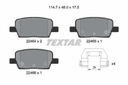 TEXTAR PADS BRAKE CHEVROLET REAR CAMARO 2,0 TURBO 16- 