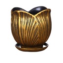 КЕРАМИЧЕСКИЙ ЦВЕТОЧНЫЙ ГОРШОК С ПОДСТАВКОЙ ДЛЯ ТЮЛЬПАНА