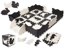 Коврик-манеж из пенопласта для детей, 25 деталей, черный и белый