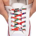 Płaskie elastyczne sznurówki bez wiązania we flagi