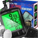 Водонепроницаемый счетчик велосипедов, спидометр с подсветкой, 25 функций ЖК-дисплея.