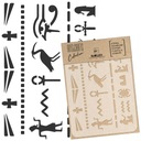 Шаблон DIY Скрапбукинг-декупаж многоразовый 21х30см А4 Египетские иероглифы