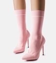 Ružové ponožkové čižmy na podpätku 372-113 20766 veľkosť 36 Veľkosť 36