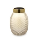 СОВРЕМЕННАЯ СТЕКЛЯННАЯ ВАЗА ДЛЯ ЦВЕТОВ 24 СМ, ЗОЛОТО