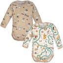 Комплект из 2 детских БОДИ С ДЛИННЫМИ РУКАВАМИ, 104 хлопок.