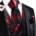 Жаккардовый комплект: Жилет, галстук, нагрудный платок, запонки, размер L WYS24H.