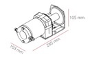 1,1T ЛЕБЕДКА DRAGON 12V ЭЛЕКТРИЧЕСКАЯ ЛЕБЁДКА ТРОСОВАЯ ПЛУГА QUADA +ПУЛЬТ изображение 8