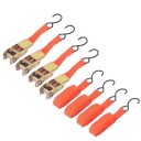 14IN ОРАНЖЕВЫЙ ЦВЕТ RATCHET TIE DOWN STRAPS 4PCS СЕТ FOR МОТОЦИКЛ CAR  фото 13