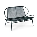 Súprava záhradného nábytku z ratanu kovové stoličky lavica a stolík čierna EAN (GTIN) 5905817000876