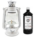 РЕТРО МАСЛЯНАЯ ЛАМПА С ФИТИЛЕМ + МАСЛО 0,5л БЕЛАЯ