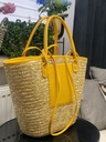 Элегантная женская сумка-мессенджер, соломенная корзина, 18041 Желтый