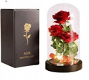 ВЕЧНАЯ РОЗА В СТЕКЛЕ, ТРИ РОЗЫ СВЕТОДИОДНЫЕ СВЕТИЛЬНИКИ