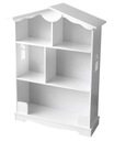Стильная книжная полка - книжный шкаф Домик с окнами - белый
