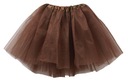 SPÓDNICZKA TIULOWA SPÓDNICA TUTU 40cm BRĄZOWA