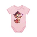 BODY DZIEWCZĘCE RÓŻOWE NA KRÓTKI RĘKAW ROZMIAR 92