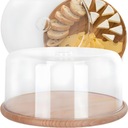 ПРАКТИЧНЫЙ КОНТЕЙНЕР ДЛЯ ТОРТА ПОДДОН ДЛЯ ТОРТА С КРЫШКОЙ ДЕРЕВЯННАЯ ЛАМПА 30 СМ