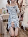 Lace Kawaii Lolita Sweet Dress Women mašľa japonská Veľkosť M
