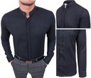 РУБАШКА МУЖСКАЯ, ЧЕРНАЯ С ВОРОТНИКОМ-СТОЙКОЙ, 4XL