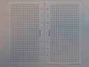 Вкладыш-переплет для блокнота, белый, GRID print, A6, 9,9x17 см.