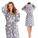 Пушистый халат с капюшоном, красивые звезды, L/XL