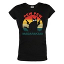 ЖЕНСКАЯ ФУТБОЛКА С КОТОМ PEW PEW MADAFAKAS 19