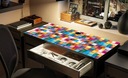 Защитный настольный коврик Ikea, разноцветная шахматная доска.
