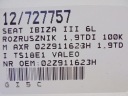 SEAT IBIZA 3 6L СТАРТЕР 02Z911623H 1,9TDI TS18E1 100KM AXR  (18454091480) фото min 9