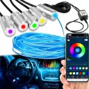 Светодиодная автомобильная световая лента RGB Bluetooth Kit 7m