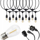 Уличная САДОВАЯ ГИРЛЯНДНАЯ ЦЕПЬ СВЕТИЛЬНИКОВ 20 м + 40 светодиодных лампочек E27