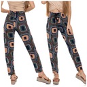 ЛЕТНИЕ ПРЯМЫЕ БРЮКИ ЖЕНСКИЕ С ВЫСОКОЙ ПОСАДКОЙ И УЗОРОМ MORAJ XXL