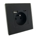 РОЗЕТКА B-LINE USB A и C, ЭЛЕКТРИЧЕСКОЕ СТЕКЛО, 2100 мА