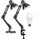 ШКОЛЬНАЯ НАСТОЛЬНАЯ ЛАМПА, МЕТАЛЛИЧЕСКАЯ ЛАМПА ДЛЯ ЧТЕНИЯ + РУЧКА, ПОДСТАВКА, ЛАМПОЧКА