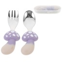 ДЕТСКАЯ ВИЛКА И ЛОЖКА ФРУКТОВАЯ МОДЕЛЬ С КОРОТКОЙ РУЧКОЙ