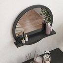 Настенное зеркало антрацит с полкой 45 СМ