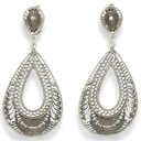 Длинные серебряные винтажные подвесные зажимы для ушей