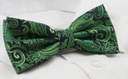Мужской галстук-бабочка с нагрудным платком — Alties — травяно-зеленый, узор