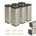6x МЕБЕЛЬНЫЕ НОЖКИ РЕГУЛИРУЕМАЯ НОЖКА 12 СМ INOX