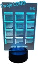 KALENDARZ 2022 LED GRAWEROWANY MULTIKOLOR PLEXI